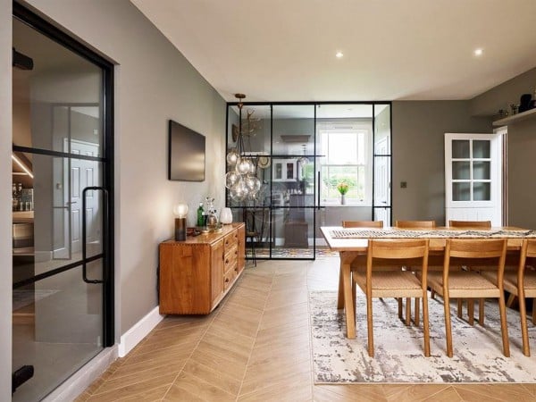 Angel Interiors (Chew Stoke, Bristol): Glass Wine Room Door and Sliding Door Partition