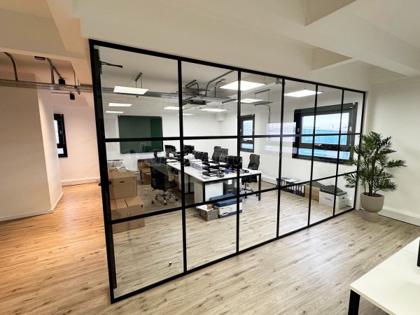 Arc Group London (Edmonton, London): Mixed T-Bar and Frameless Glass Partitions