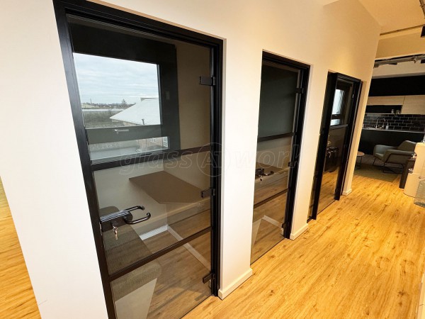 Arc Group London (Edmonton, London): Mixed T-Bar and Frameless Glass Partitions