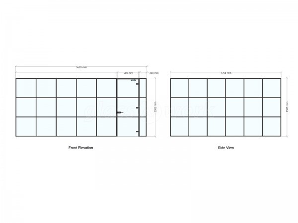 Arc Group London (Edmonton, London): Mixed T-Bar and Frameless Glass Partitions