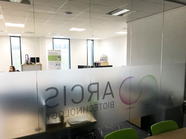 Arcis Biotechnology Ltd (Warrington, Cheshire): Single Glazed Glass Office Corner Room Installation With Toughened Glass