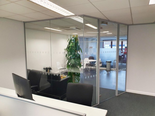 Atrium Consulting (Staines-upon-Thames, Surrey): Angled Glass Corner Office