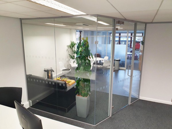 Atrium Consulting (Staines-upon-Thames, Surrey): Angled Glass Corner Office