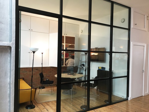 T-Bar Chunky Single Glazed Industrial Style Glass Partitioning