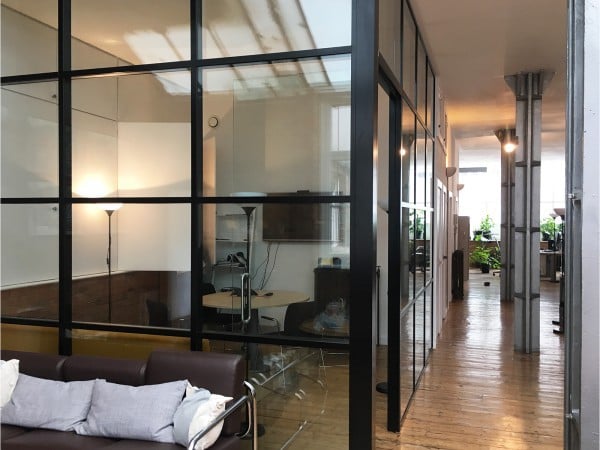 T-Bar Chunky Double Glazed Industrial Style Glass Partitioning