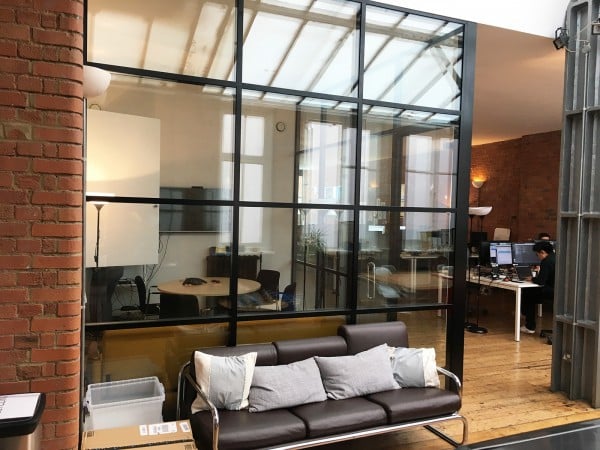 T-Bar Chunky Double Glazed Industrial Style Glass Partitioning