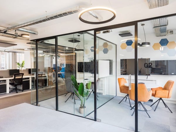 Acoustic Single Glazed Glass Office Partitioning