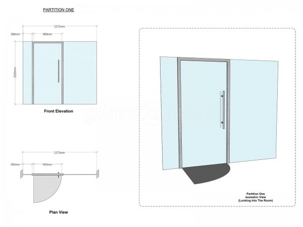 BM Services Inc Ltd (Aldgate, London): Straight Glass Wall For Office