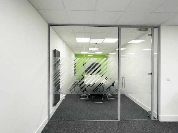 BMA Contractors Ltd (Hoddesdon, Hertfordshire): Toughened Glass Office Partitions With Bespoke Film