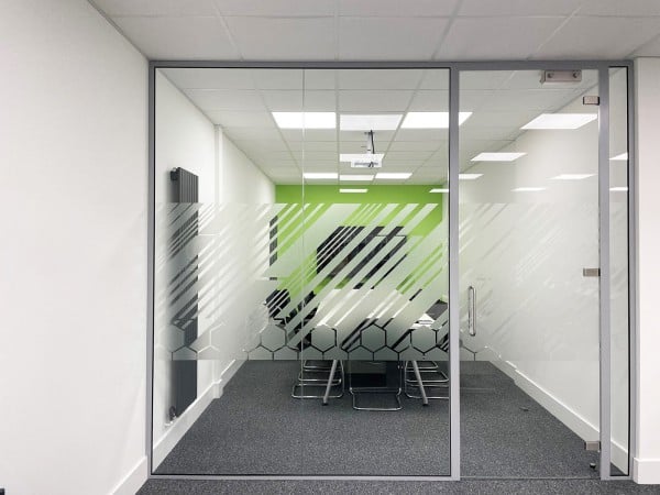 BMA Contractors Ltd (Hoddesdon, Hertfordshire): Toughened Glass Office Partitions With Bespoke Film