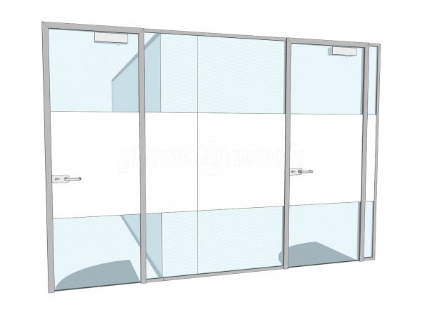 BMA Contractors Ltd (Hoddesdon, Hertfordshire): Toughened Glass Office Partitions With Bespoke Film