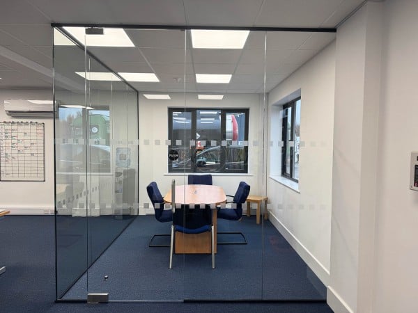 Barnett Transport (Ellesmere Port, Cheshire): Toughened Glass Corner Office Pod
