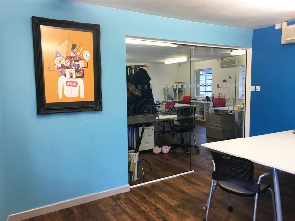 Reality House (Bath, Somerset): Top Hung Glass Sliding Door and Partitioning