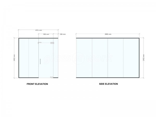 Bay Plastics (North Shields, Tyne and Wear): Glass Corner Office With Frameless Door