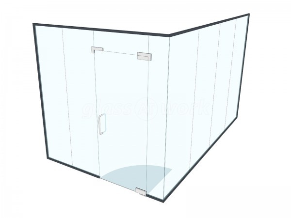 Bay Plastics (North Shields, Tyne and Wear): Glass Corner Office With Frameless Door