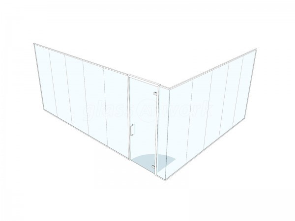 Bear Business Finance (Peterborough, Cambridgeshire): Frameless Glass Corner Office
