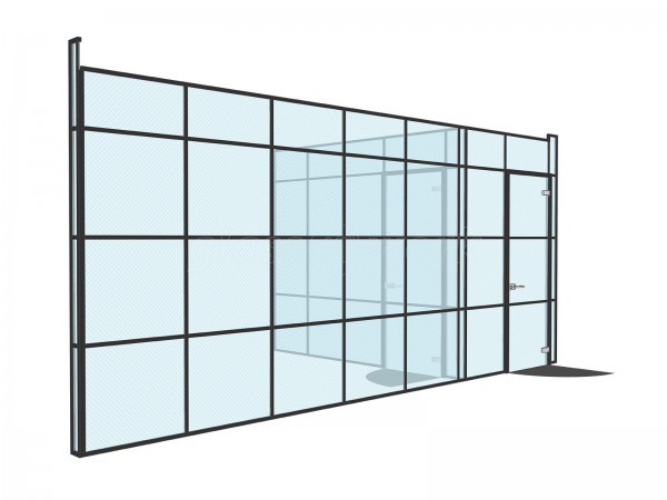 Beetham (Liverpool, Merseyside): Frosted Glass T-Bar Grid Glazed Partitioning