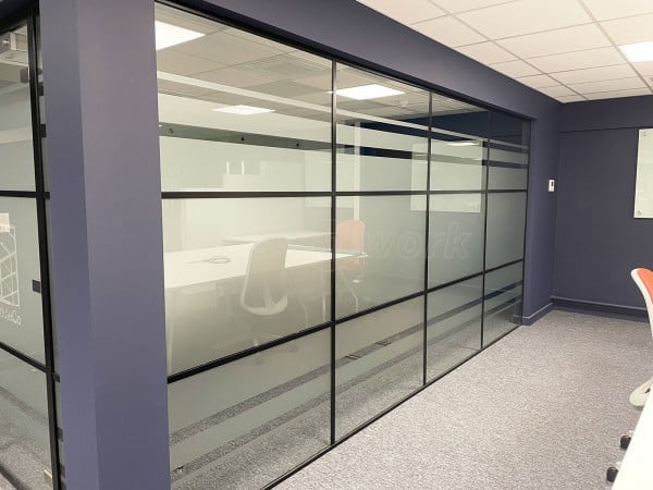 Bladeroom Group (Cheltenham, Gloucestershire): Office T-Bar Black Framed Glass Walls and Doors
