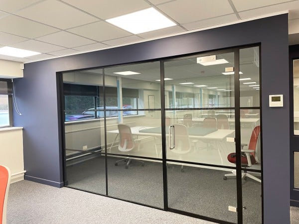 Bladeroom Group (Cheltenham, Gloucestershire): Office T-Bar Black Framed Glass Walls and Doors
