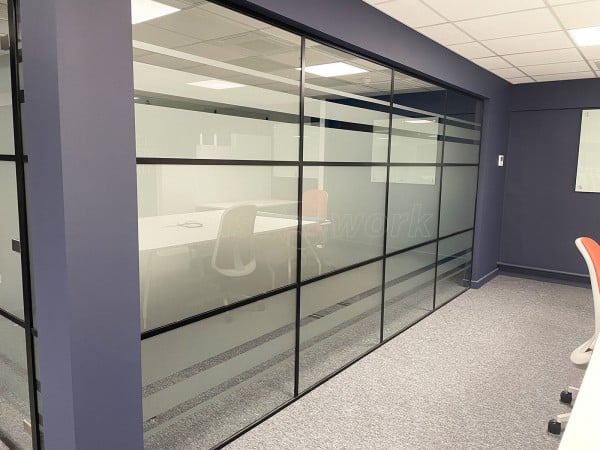 Bladeroom Group (Cheltenham, Gloucestershire): Office T-Bar Black Framed Glass Walls and Doors