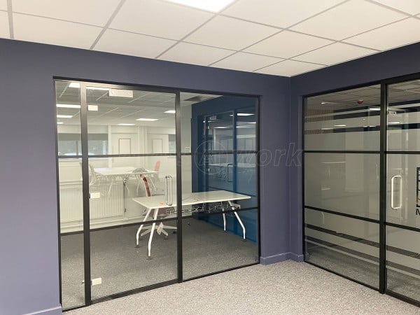 Bladeroom Group (Cheltenham, Gloucestershire): Office T-Bar Black Framed Glass Walls and Doors