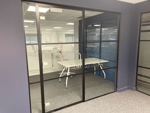Bladeroom Group (Cheltenham, Gloucestershire): Office T-Bar Black Framed Glass Walls and Doors