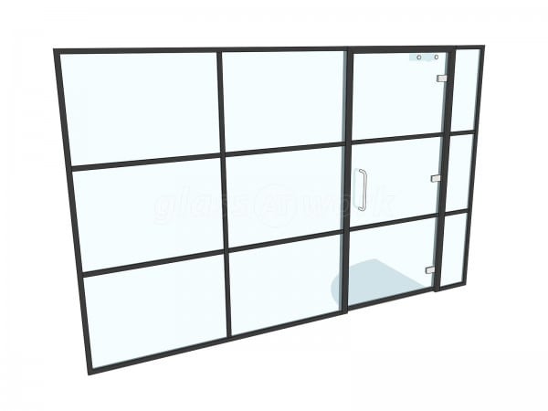 Bladeroom Group (Cheltenham, Gloucestershire): Office T-Bar Black Framed Glass Walls and Doors