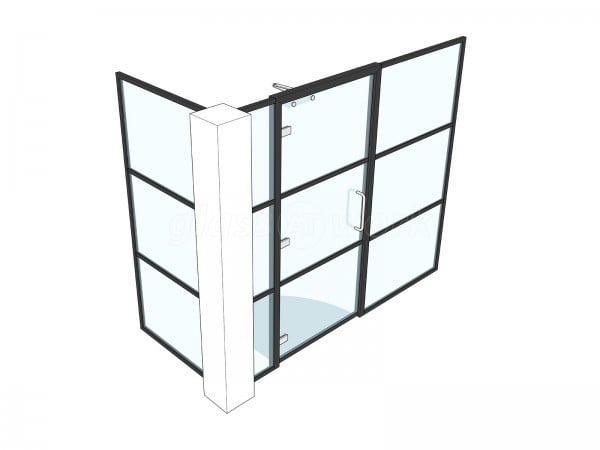 Bladeroom Group (Cheltenham, Gloucestershire): Office T-Bar Black Framed Glass Walls and Doors