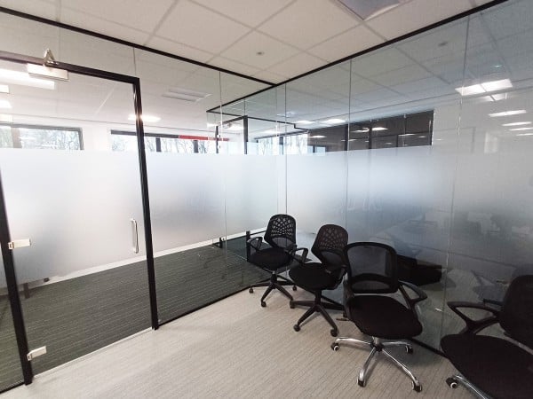 Bleckmann UK (Swindon, Wiltshire): Acoustic Glass Office Partitions With Window Film