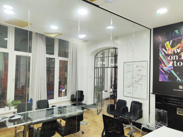 Brandbassador (Hackney, London): Single Glazed Acoustic Glass Room Divider Office Partition