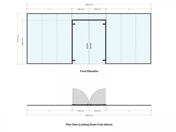 Burtons Manufacturing Company (Tonbridge, Kent): Frameless Glass Meeting Room With Double Doors