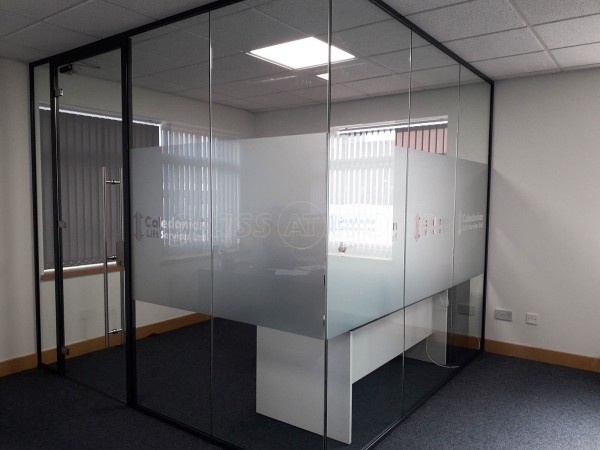 Caledonian Lift Services (Hamilton, Scotland): Glass Partition Corner Room