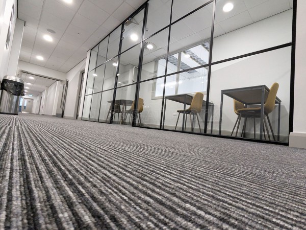 Capa College (Wakefield, West Yorkshire): T-Bar Black Metal Grid Glazing