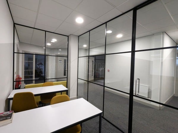 Capa College (Wakefield, West Yorkshire): T-Bar Black Metal Grid Glazing