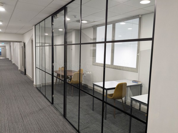 Capa College (Wakefield, West Yorkshire): T-Bar Black Metal Grid Glazing