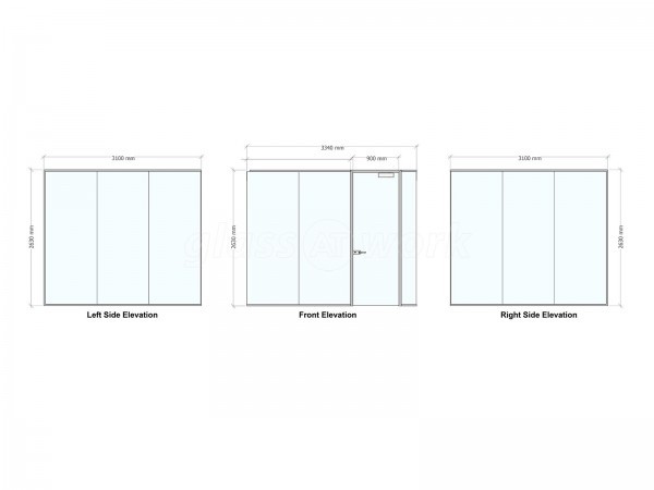 Carlton [North Wales] (Caernarfon, North Wales): Double Glazed Glass Offices