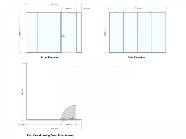 Carlton [North Wales] (Caernarfon, North Wales): Double Glazed Glass Offices