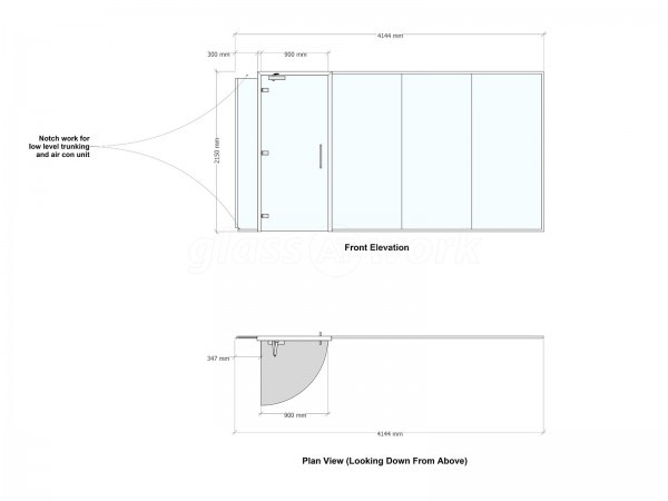 Cashel Travel (Edinburgh, Scotland): Acoustic Glass Office Screen and Door