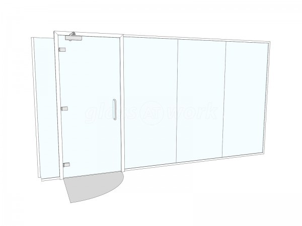 Cashel Travel (Edinburgh, Scotland): Acoustic Glass Office Screen and Door