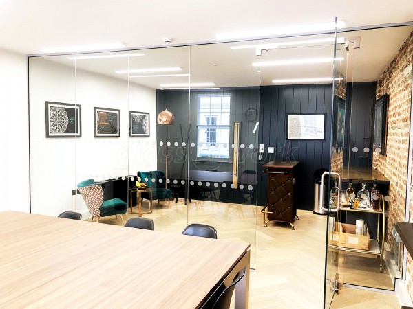 Cedar Dean Commercial (Soho, London): Toughened Glass Office Wall & Door