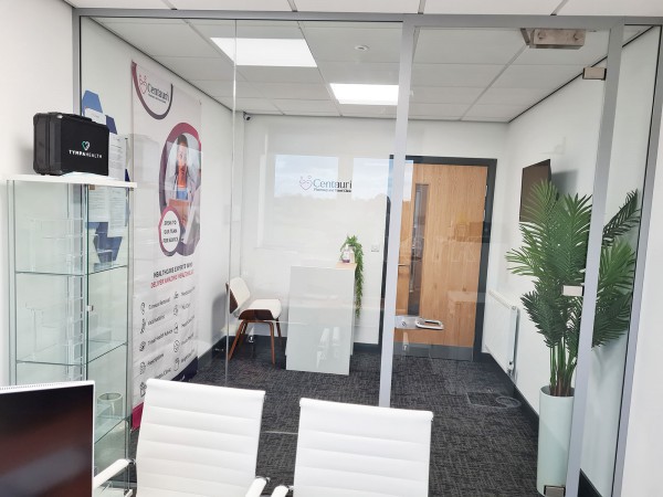 Centauri Health (Ashford, Kent): Glass Partition To Create A New Office