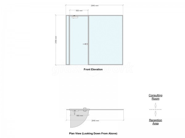 Centauri Health (Ashford, Kent): Glass Partition To Create A New Office