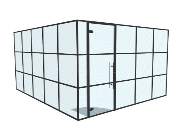 Centurion Estate Planning (Chichester, West Sussex): T-Bar Aluminium Black Framed Glass Corner Office