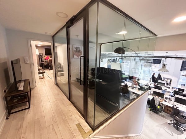 Chrome Productions (Kentish Town, London): Three-Sided Double Glazed Glass Office