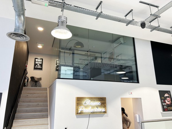 Chrome Productions (Kentish Town, London): Three-Sided Double Glazed Glass Office