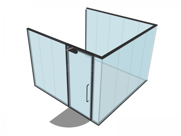 Chrome Productions (Kentish Town, London): Three-Sided Double Glazed Glass Office