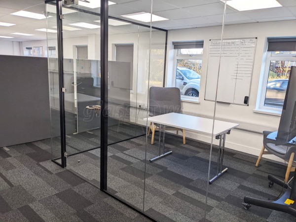 Conquip Engineering (Alton, Hampshire): Glass Corner Office Pod With Soundproofed Glazing