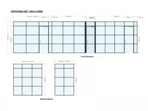 Cox Workshops (Tottenham, London): T-Bar Black Framed Office Partitions With Acoustic Glazing