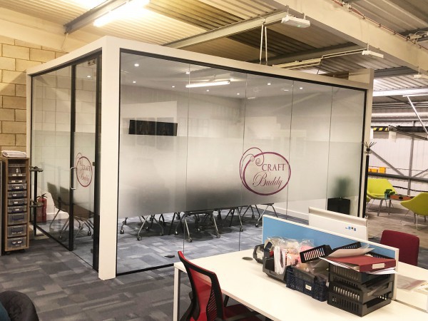 Craft Buddy Ltd (Chesham, Buckinghamshire): Glass Corner Office Pod With Soundproofed Laminated Glazing