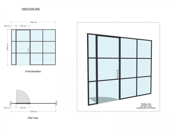 Craig Scudder [Self Builder] (Stevenage, Hertfordshire): Industrial-Look Domestic Room Divider Internal Glass Wall